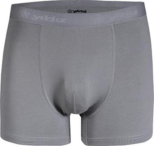 6 Adet Yıldız Erkek Modal Likralı Boxer Short Gri 41