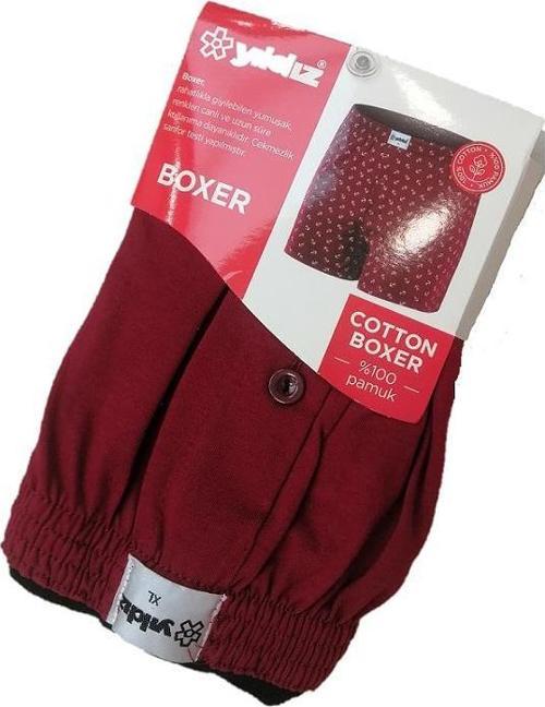 6 Adet Yıldız Erkek Taşma Lastik Düz Renk Penye Boxer Short 43