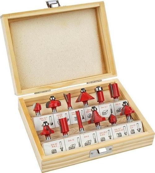 Ennalbur 8 mm 12 Parça Ahşap Freze Uç Seti