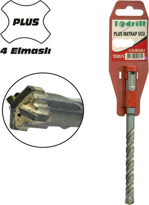TD50569 8X210 Sds Plus 4 Elmaslı Matkap Ucu