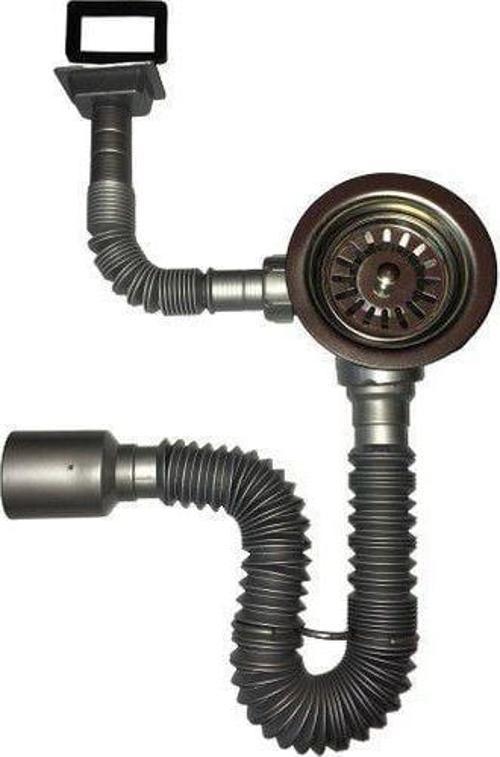 Çöpmak Kapalı Taşmalı Körüklü Evye Sifonu 50 mm