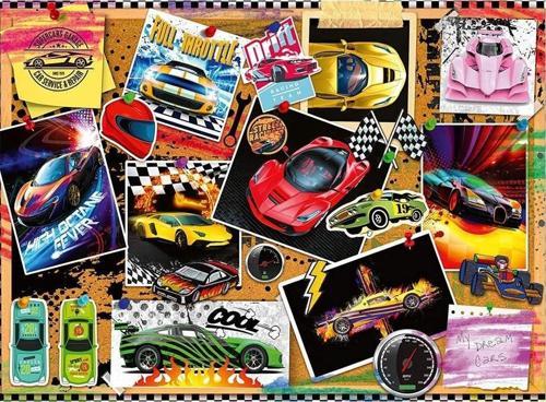 Çocuk Puzzle 100 Parça Yarış Arabaları 128990
