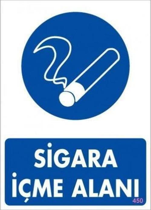 Sigara İçme Alanı Uyarı Levhassı 25x35 KOD: 450