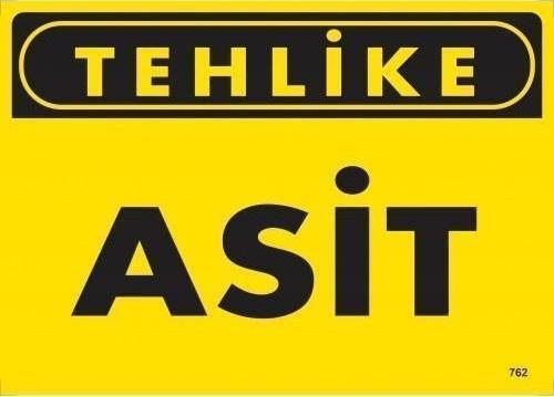 Tehlike Asit Uyarı Levhası 25x35 KOD:762