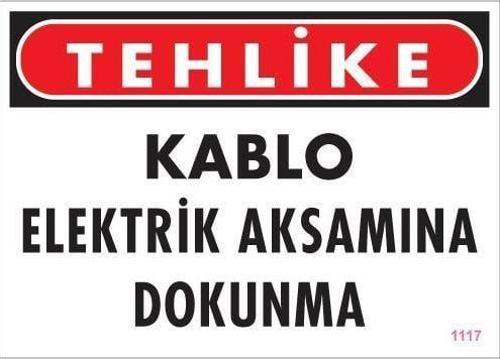 Elektrik Kablosu Uyarı Levhası 25x35 KOD:1117