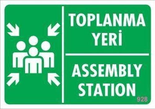 Toplanma Yeri Uyarı Levhası 17,5x25 KOD:928
