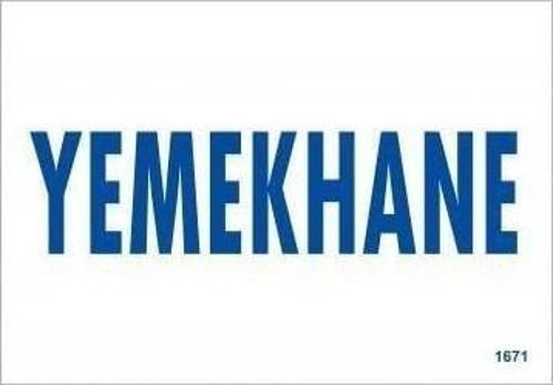 Yemekhane Uyarı Levhası 17,5x25 KOD:1671