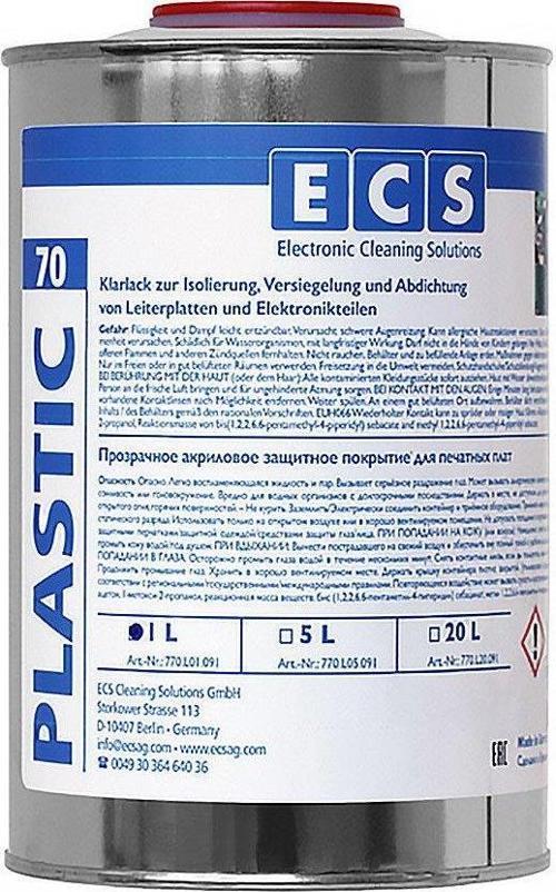 PLASTIC Pcb Koruyucu Akrilik Konformal Kaplama 1L
