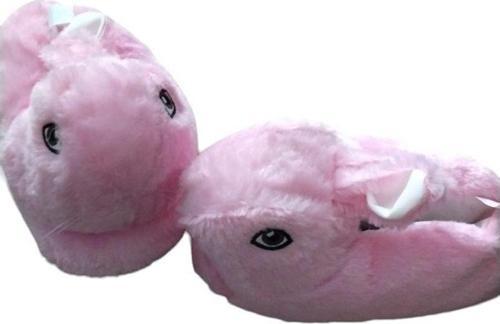 Çocuk peluş ev pandufu pembe