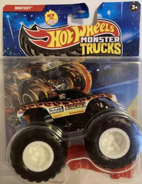 New 2025 Hot Wheels Monster Truck Black Flame Bigfoot 50