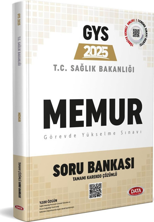 Data 2025 T.C. Sağlık Bakanlığı Memur GYS Soru Bankası - Karekod Çözümlü Data Yayınları