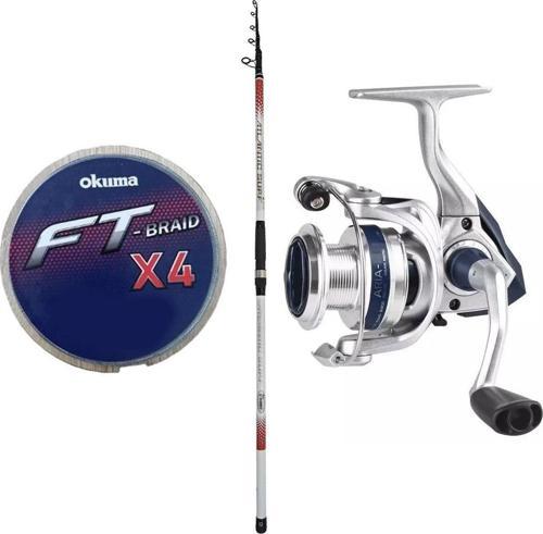 YekOutdoor Olta Seti Kendo Atlantic Surf 4.20m 100-250gr Olta Kamışı&Okuma ARIA-5000a 1BB Olta Makinesi