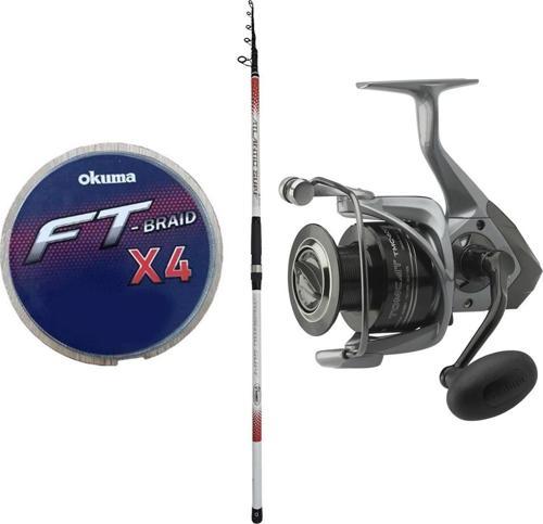 YekOutdoor Olta Seti Kendo Atlantic Surf 4.20m 100-250gr Olta Kamışı&Okuma Tomcat TMC-8000 (4.8:1) 6+1bb Olta Makinesi