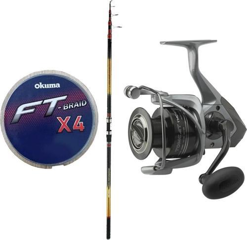 YekOutdoor Profesyonel Surf Olta Seti Okuma Savant Surf 420 cm 5 Parça Surf Kamışı&Okuma Tomcat TMC-8000 6+1bb Olta Maki