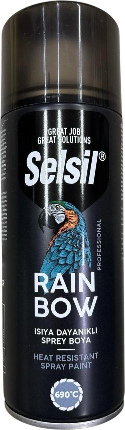 Rainbow Akrilik Sprey Boya 690 Derece Isıya Dayanıklı Siyah