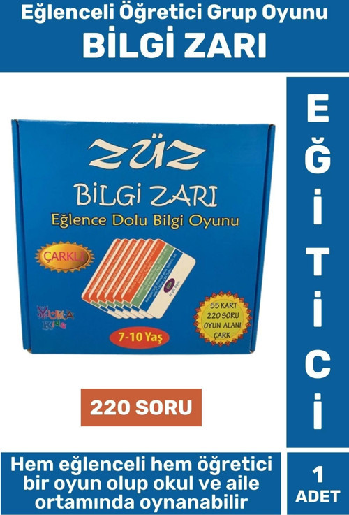 Eğitici Görsel Algı Hafıza Dikkat Okul Aile Arkadaş Grup Kişisel Gelişim Eğlenceli Oyun BİLGİ ZARI