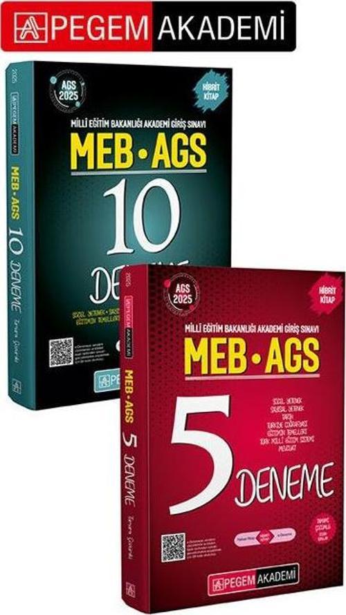 PEGEM AKADEMİ 2025 MEB-AGS Tamamı Çözümlü 15 Deneme Seti (2.Kitap)