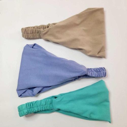 - Renkli Penye Lastikli Pamuklu Desensiz Paraşüt Bandana Penye Saç Bandı