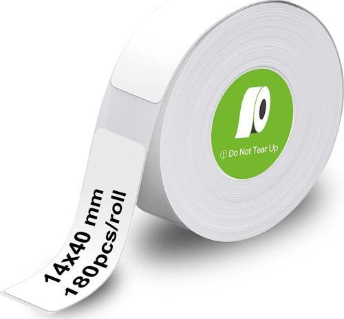 Termal Yazıcı Yapışkanlı Rulo Etiketi 180 Adet Beyaz - 14 mm x 40 mm