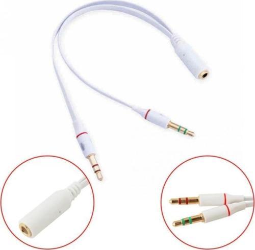 Kulaklık Mikrofon Çoklayıcı 3.5mm Splitter Swıtch Dönüştürücü