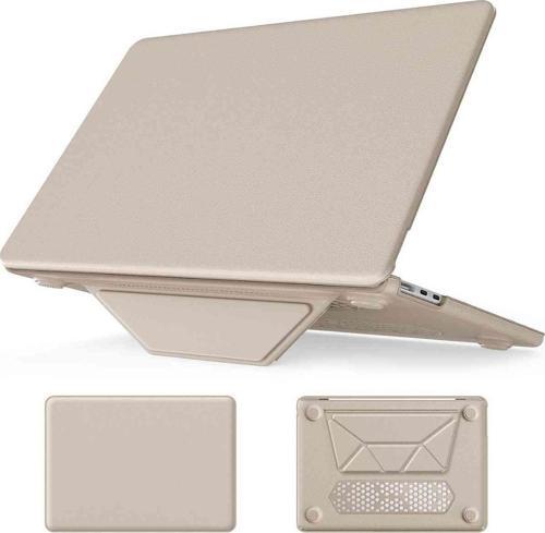 Macbook Air M2/M3 13.6 inç Uyumlu Standlı İnce Lüks Deri Koruyucu Kılıf