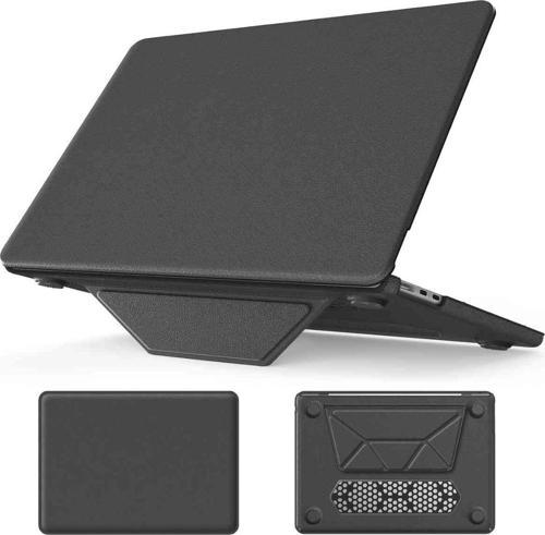 Macbook Air M2/M3 13.6 inç Uyumlu Standlı İnce Lüks Deri Koruyucu Kılıf