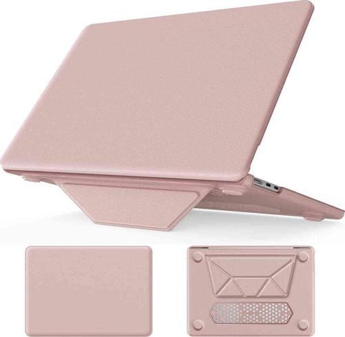 Macbook Air M2/M3 13.6 inç Uyumlu Standlı İnce Lüks Deri Koruyucu Kılıf