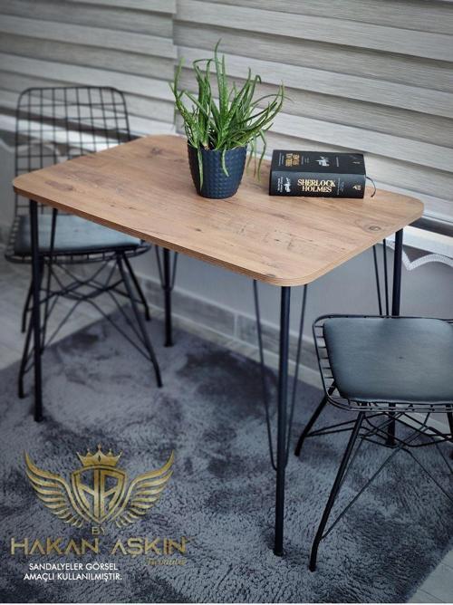 Metal Ayaklı 60X90 Cm Eclipse 2024 ( Tek Masa) Mutfak - Çalışma - Balkon Masası