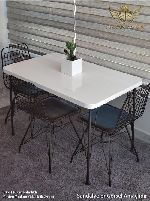 Metal Ayaklı 70X110 Cm  Kalınlıklı (Tek Masa)Eclipse Balkon - Çalışma - Mutfak Masası