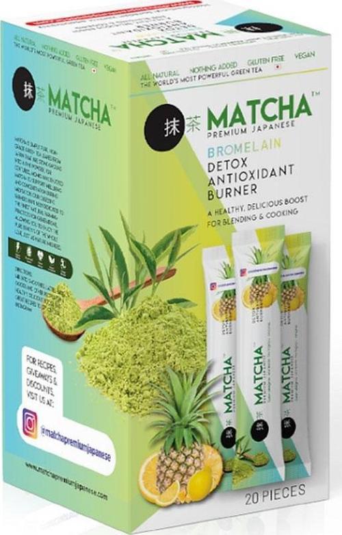 Matcha Bromelain Yeşil Çay Cehri Limon 20 Adet