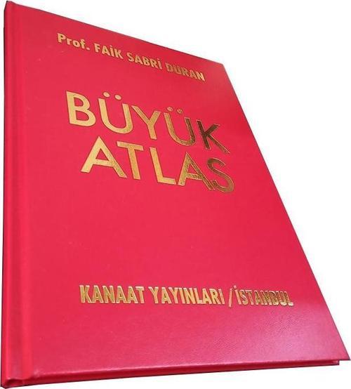 Büyük Atlas Citli 104 Sayfa 1 Adet Kanaat Yayınları Büyük Atlas Ciltli Prof. Faik Sabri Duran 22x32 cm