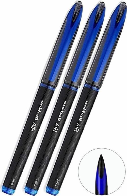 Mavi Pilot Kalem 3 Adet Uniball Air Mikro 0.5 mm Roller Pilot Kalem Uba-188-M Roller Uçlu Likit Mürekkepli Pilot Kalem