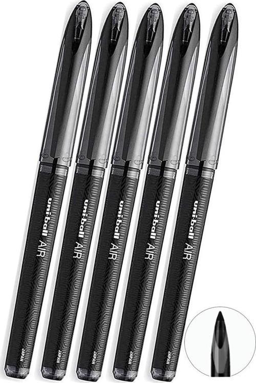 Siyah Pilot Kalem 5 Adet Uniball Air Mikro 0.5 mm Roller Pilot Kalem Uba-188-M Roller Uçlu Likit Mürekkep Jel Kalem