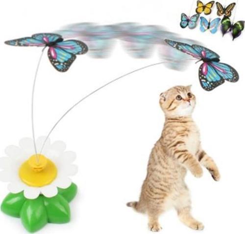 Hareketli Dönen Kelebek - Kedi Oyuncağı ( Pille Çalışır)-Findit