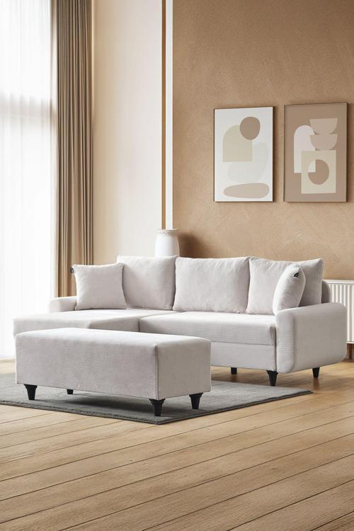 Corner Flavia Köşe Takımı Puflu