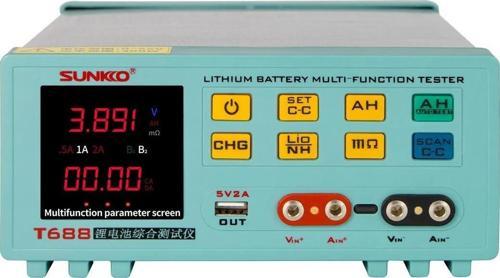 Sunkko T-688 84V Lityum Pil Test Cihazı Lityum Pil Ölçüm Aleti 18650 Pil