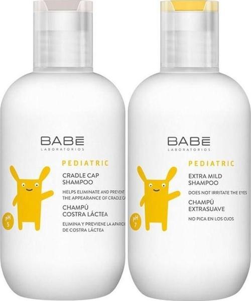 Babe Bebek ve Çocuklar için Pediatri Saç Bakım Seti (Extra Yumuşak Şampuan 200 ml + Konak Önleyici Şampuan 200 ml)