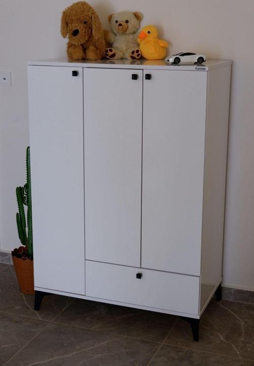 GG-2 Bebek Gardırobu, Genç Odası Gardırobu, Çocuk Dolabı, Beyaz