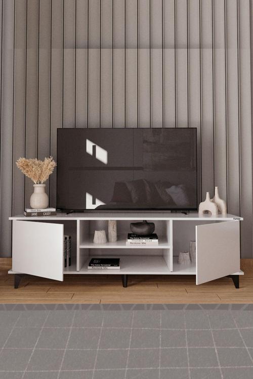 TV-1 Tv Sehpası, Tv Ünitesi, Televizyon Sehpası, Televizyon Ünitesi, Beyaz