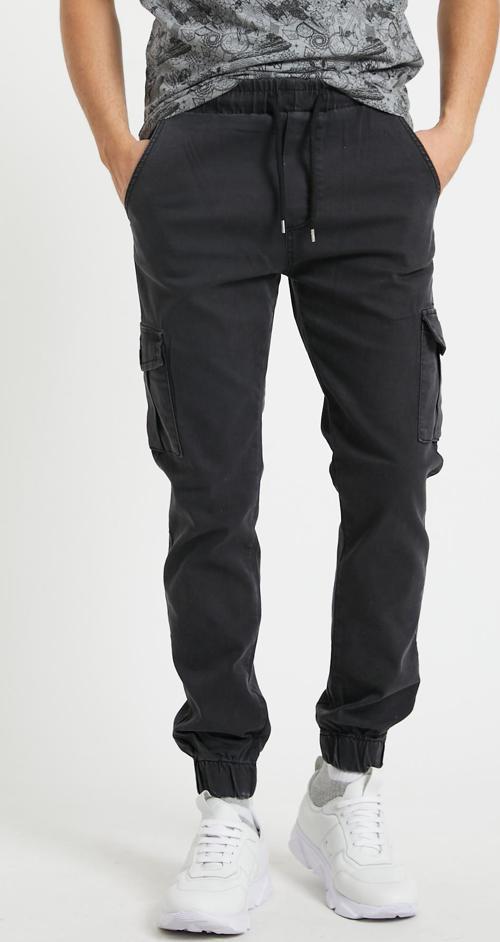 Slim Fit  Yandan Cepli Bel Bağcıklı, Paçaları Lastikli Esnek Kargo Erkek Pantolon