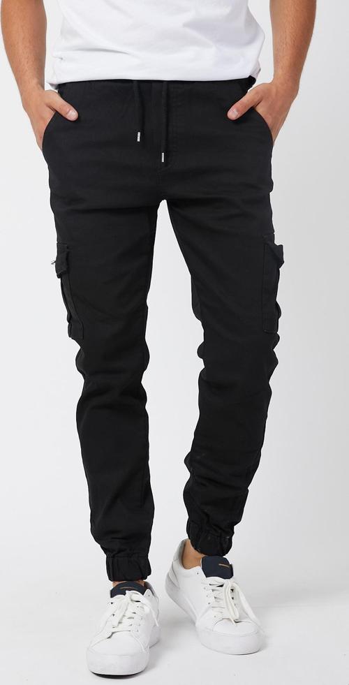 Slim Fit  Yandan Cepli Bel Bağcıklı, Paçaları Lastikli Esnek Kargo Erkek Pantolon