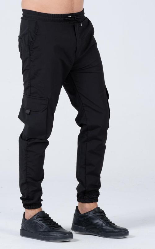 Beli Lastikli Kargo Cepli Esnek Lamine Paraşüt Kumaş Erkek Kargo Pantolon