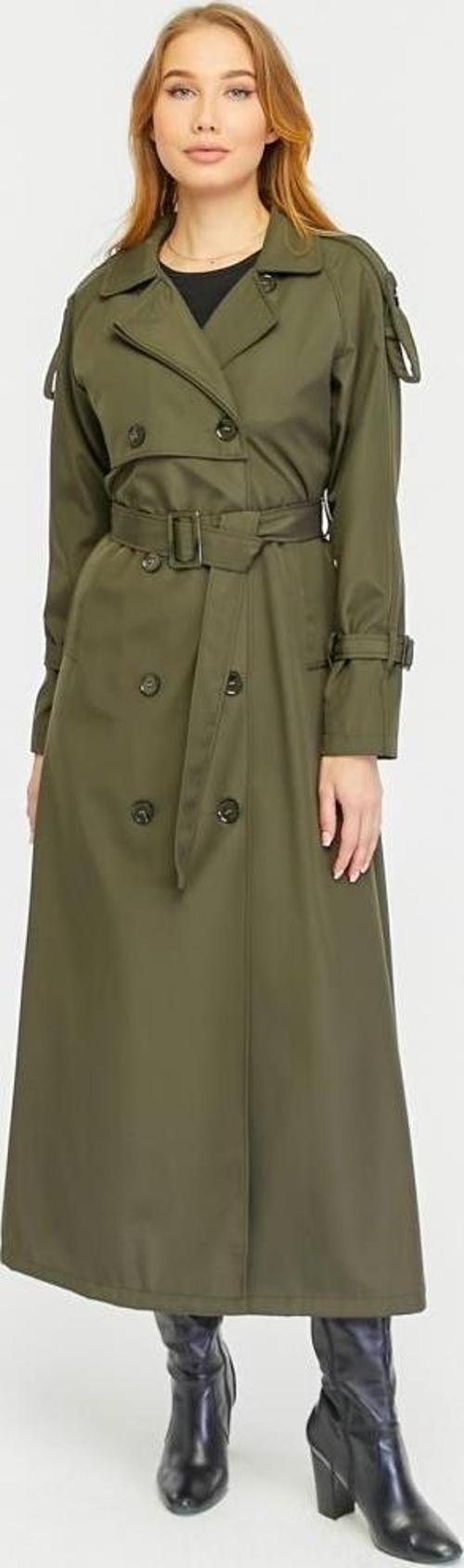 Reglan Kol Mevsimlik Astarlı Tam Boy Kadın Trençkot, Kap