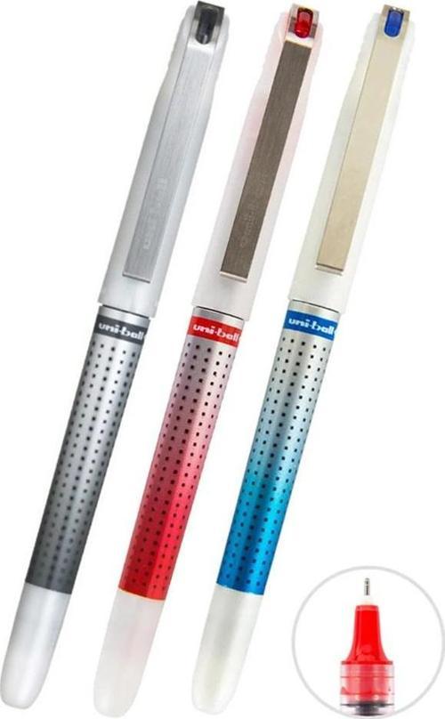 Mavi Siyah Kırmızı Pilot Kalem 3 Adet Uniball Eye Needle 0.7 mm İğne Uçlu Pilot Kalem Ub-187S İğne Uçlu Likit Mürekkep