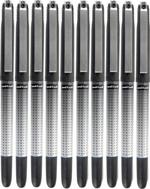 Siyah Pilot Kalem 10 Adet Uniball Eye Needle 0.5 mm İğne Uçlu Pilot Kalem Ub-185 S İğne Uçlu Likit Mürekkep Jel Kalem
