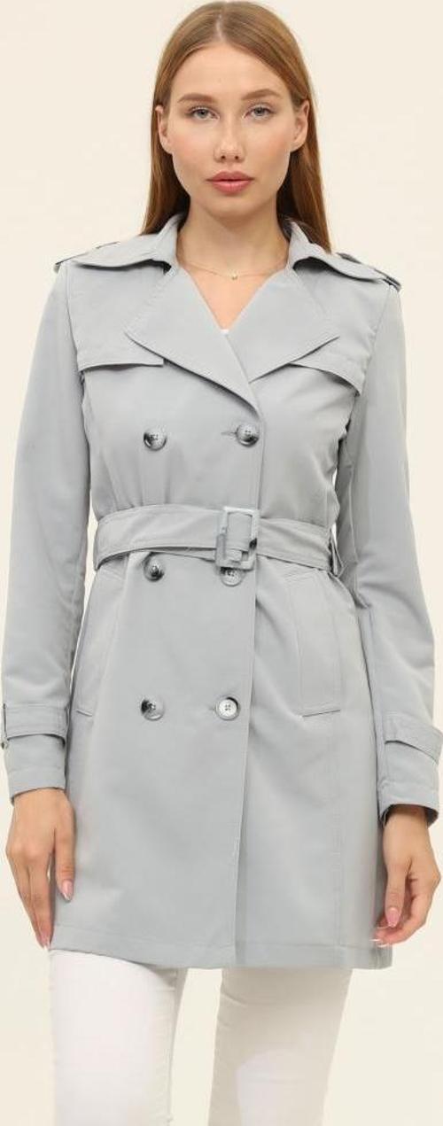 Yazlık Astarsız Gabardin Kumaş Kısa Kadın Trençkot