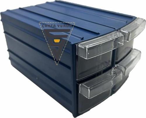Sembol 114 Plastik Çift Çekmeceli Kutu 155X95x55mm 12 Adet