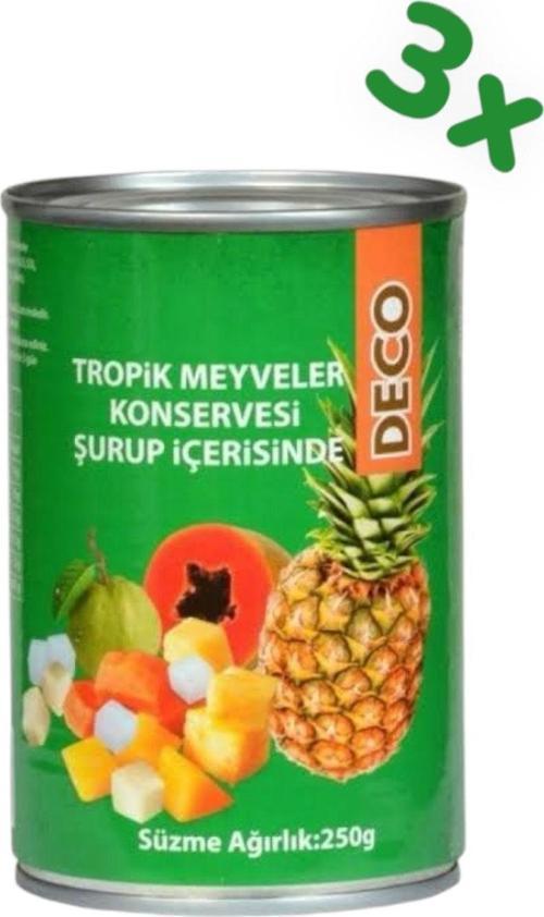 Tropik Meyveler Konservesi Şurup İçerisinde 425 gr. 3 Adet