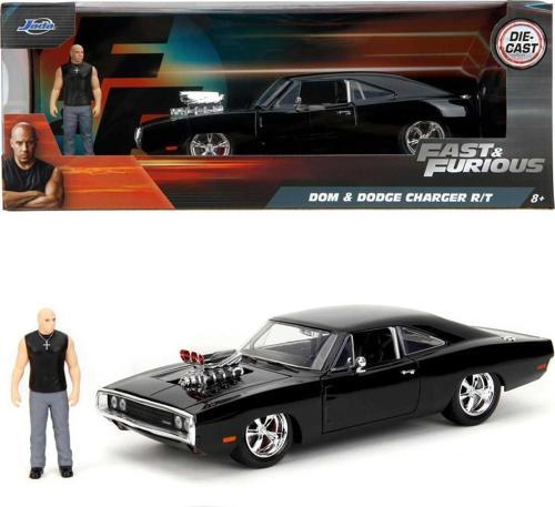 Jada 1/24 Fast & Furious 1970 Dodge Charger Dom Figürü ile Birlikte