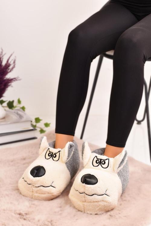 Sevimli Köpek Figürlü Unisex Hayvanlı Panduf